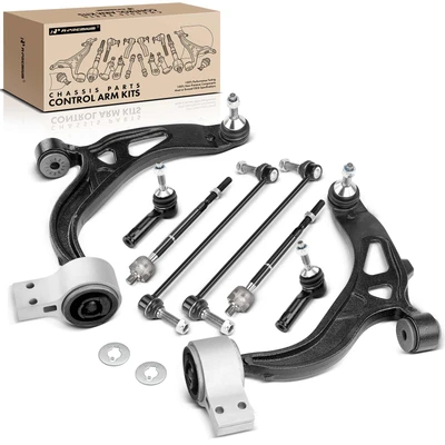 8 Pcs Control Arm & Ball Joint Assembly & Sway Bar Link & Tie Rod End