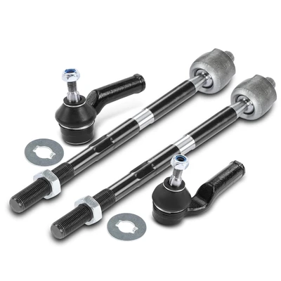4 Pcs Inner & Outer Tie Rod End