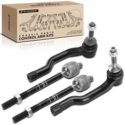 4 Pcs Inner & Outer Tie Rod End