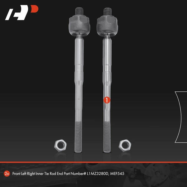 2 Pcs Front Inner Tie Rod End for Lincoln Aviator 2020-2022 V6 3.0L