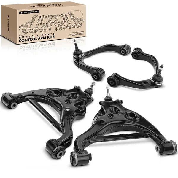 2018-2022 Lincoln Navigator 4-Pc Control Arm and Ball Joint Kit, Front Side with Ball Joint A-Premium APCA5165