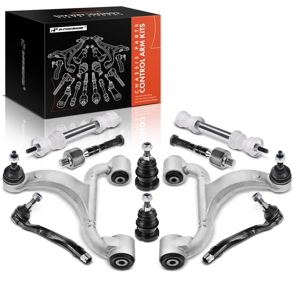 2002-2005 Mercedes-Benz ML500 A Set of 10 Control Arm Ball Joint Sway Bar Link Tie Rod End Kit Front & Rear A-Premium APCA0317