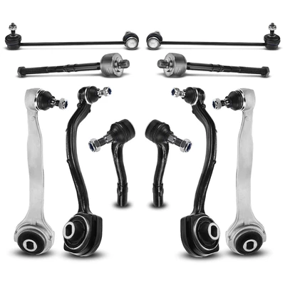 10 Pcs Front Suspension Control Arm Tie Rod Sway Bar End Link