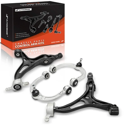 4 Pcs Front Lower & Upper Control Arm