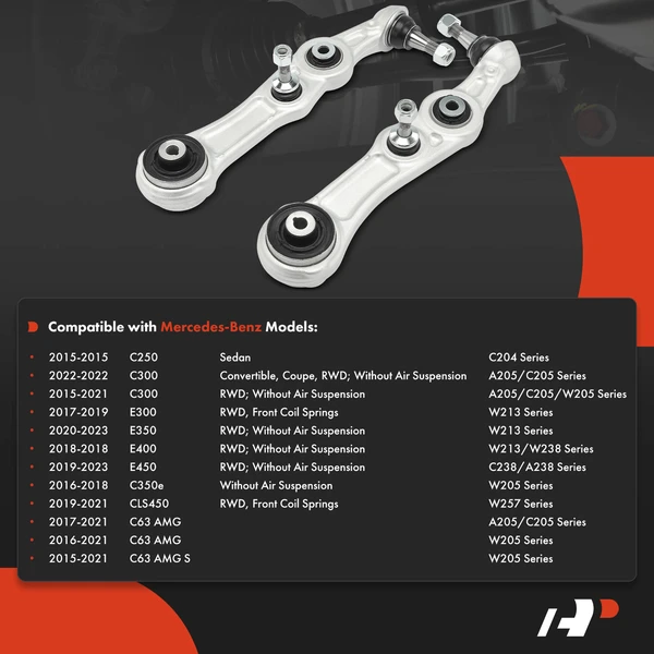 2-Pc Control Arm and Ball Joint Kit, Front Lower Rearward with Ball Joint A-Premium APCA6111