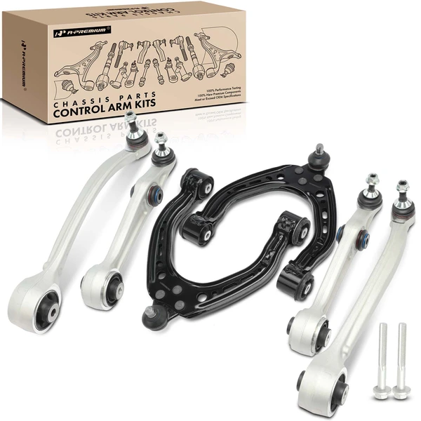 2012-2021 Tesla S 8-Pc Control Arm and Ball Joint Kit, Front Side with Ball Joint A-Premium APCA5184