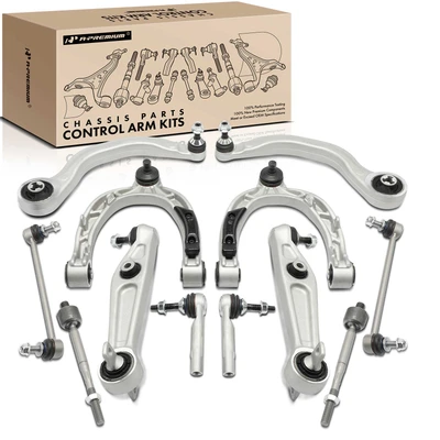 12 Pcs Control Arm & Stabilizer Bar Link & Tie Rod End
