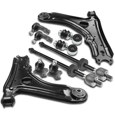 1995-2002 Volkswagen Cabrio A Set of 10 Control Arm Ball Joint Sway Bar Link Tie Rod End Kit Front Side A-Premium APCA0324