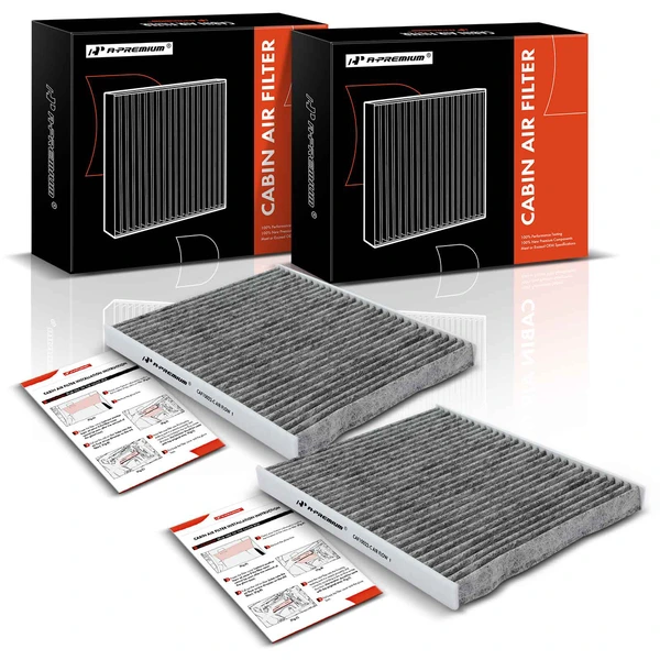 2 Pcs Activated Carbon Cabin Air Filters for 2018-2023 Jeep Wrangler