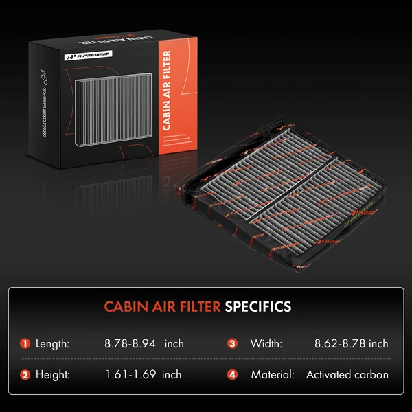 Activated Carbon Cabin Air Filter for Subaru Forester 2019-2024 WRX 2022-2024