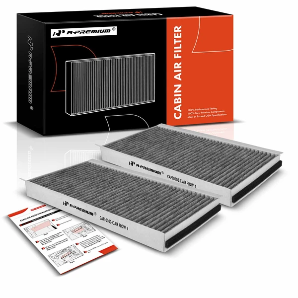 2 Pcs Activated Carbon Cabin Air Filter for 2008-2011 BMW 528i