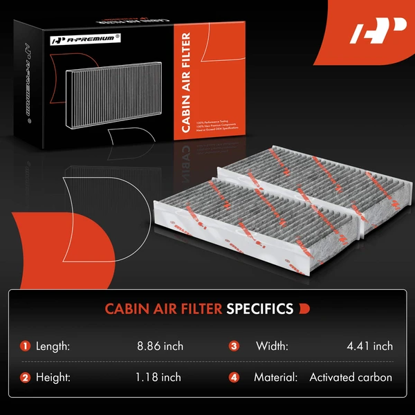 Activated Carbon Cabin Air Filter for Honda Element 03-11 CR-V Civic Acura