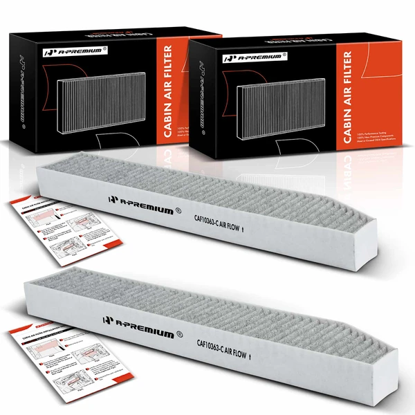 2 Pcs Activated Carbon Cabin Air Filter for 1999-2010 Jeep Grand Cherokee