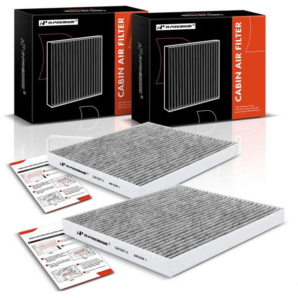 2 Pcs New Activated Carbon Cabin Air Filter for 2003-2015 Cadillac CTS