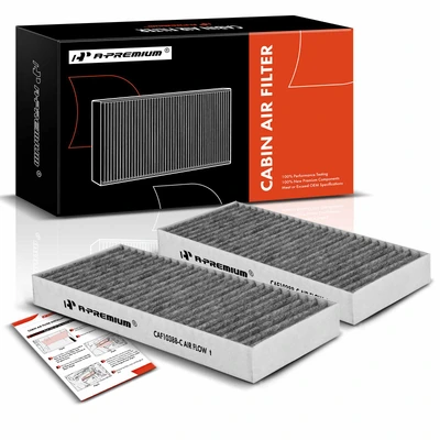 2 Pcs Activated Carbon Cabin Air Filter