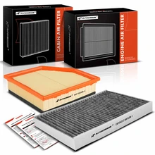 2 Pcs Engine & Activated Carbon Cabin Air Filter for 2007-2015 Volvo S80
