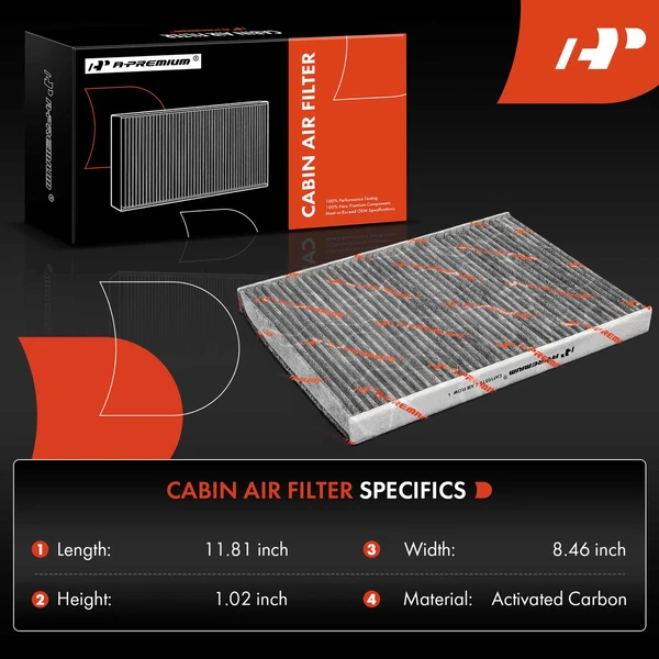 Activated Carbon Cabin Air Filter for Alfa Romeo Giulia 2017-2025 Stelvio 2018-2024
