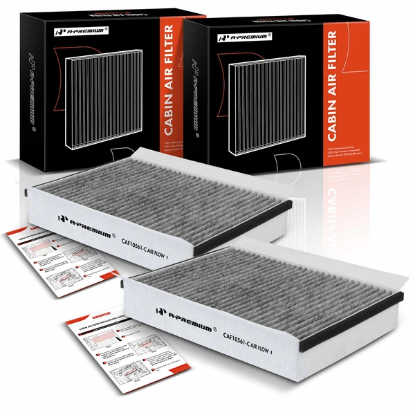 2 Pcs Activated Carbon Cabin Air Filter for Lincoln LS 03-06 Jaguar S-Type 02-08