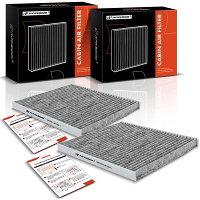 2 Pcs Activated Carbon Cabin Air Filters