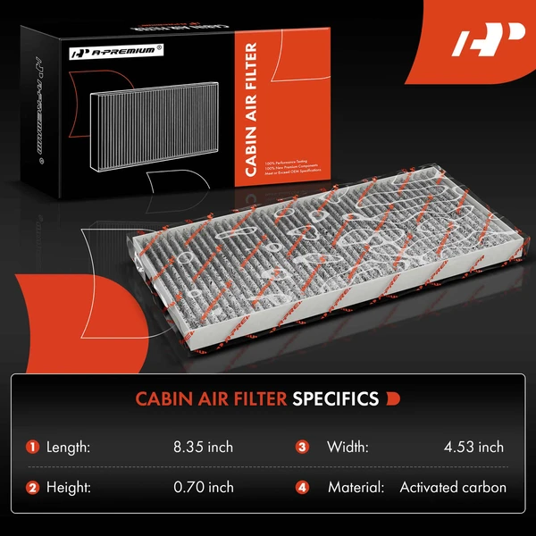 2 Pcs Activated Carbon Cabin Air Filter for Kia Sorento 2003-2009