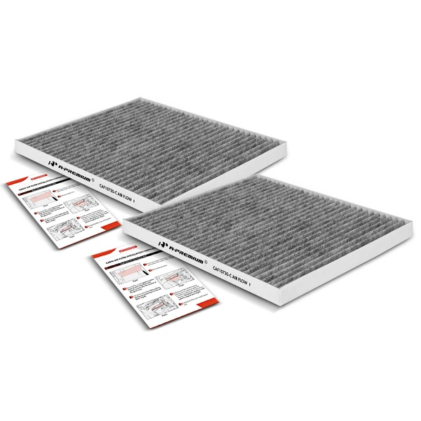 2 Pcs Activated Carbon Cabin Air Filter for Kia Borrego 2009-2011 Spectra 2004-2009