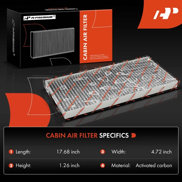 2 Pcs Activated Carbon Cabin Air Filter for Mini Cooper 2007-2015 Countryman