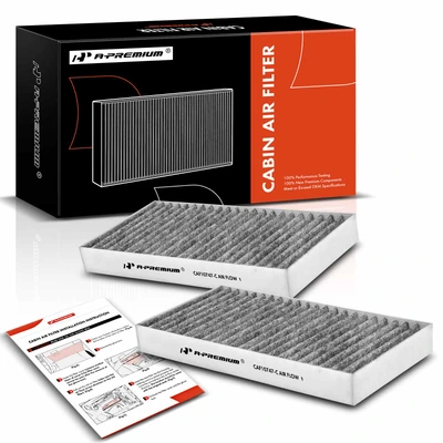 2 Pcs Activated Carbon Cabin Air Filter