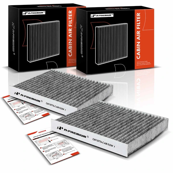 2 Pcs Activated Carbon Cabin Air Filter for Kia Soul 2010-2013 Fresh Breeze