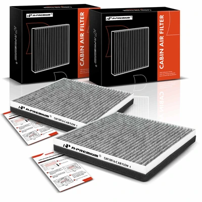 2 Pcs Activated Carbon Cabin Air Filter