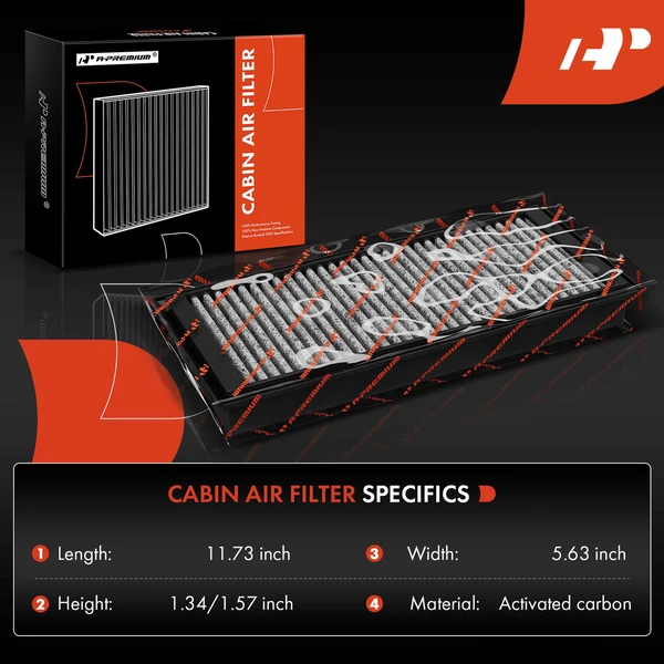 2 Pcs Activated Carbon Cabin Air Filter for BMW X5 2007-2019 X6 2008-2019