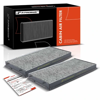 2 Pcs Activated Carbon Cabin Air Filter