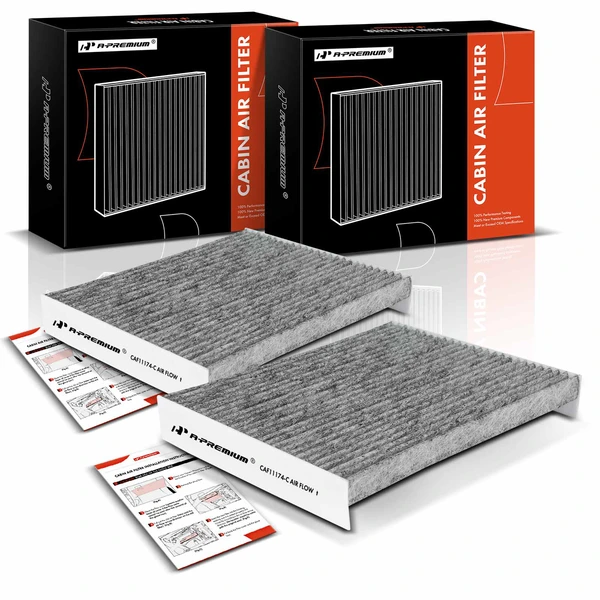 2 Pcs Activated Carbon Cabin Air Filter for 2010-2012 Lincoln MKZ