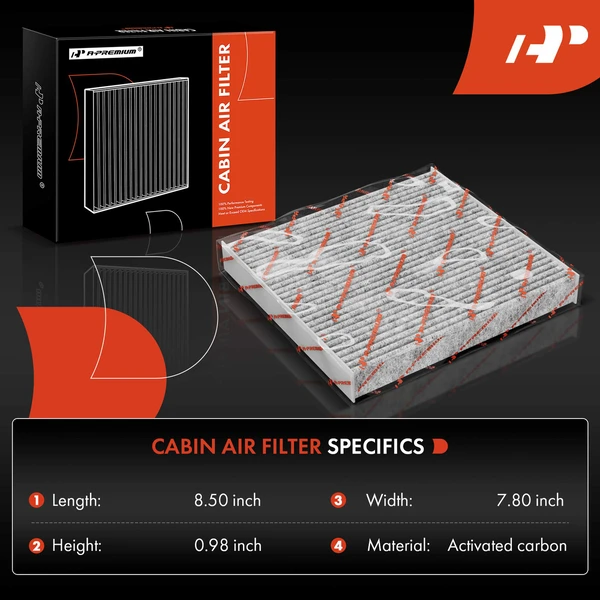 Activated Carbon Cabin Air Filter for Mazda 6 2009-2013 Behind Glove Box