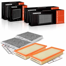 2 Pcs Engine Air Filter & 2 Pcs Activated Carbon Cabin Air Filter for 2009-2019 Ford Taurus