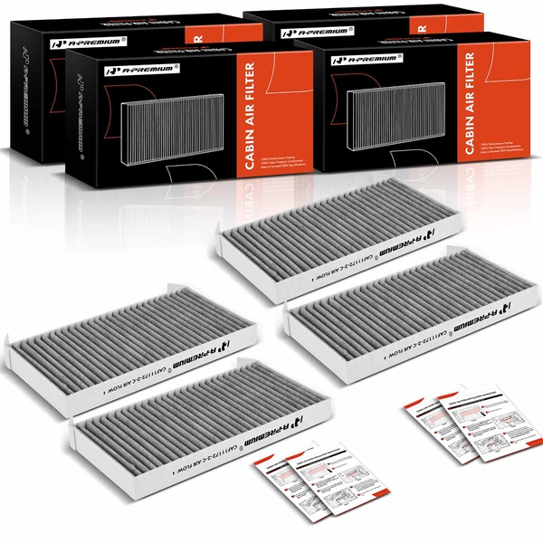 4 Pcs Activated Carbon Cabin Air Filter for 2004-2009 Nissan Quest