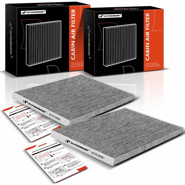 2 Pcs Activated Carbon Cabin Air Filters for Nissan Quest 11-17 Altima Maxima Murano