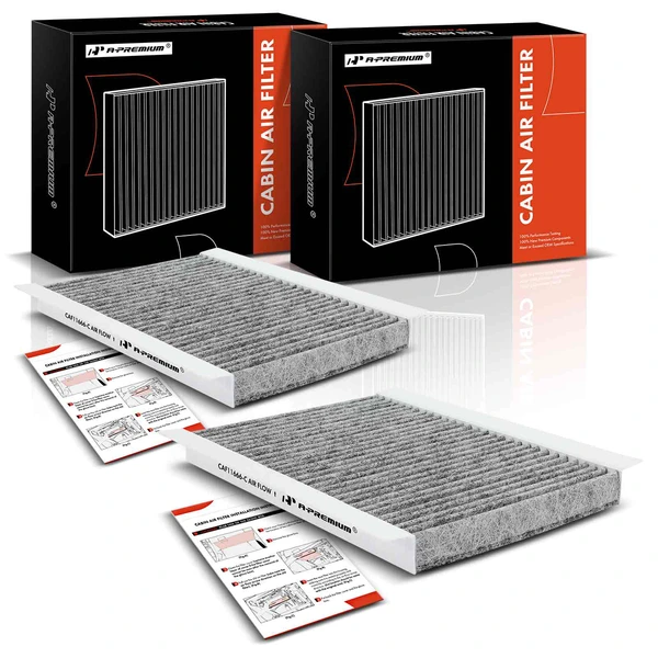 2 Pcs Activated Carbon Cabin Air Filters for Hyundai Elantra 2009-2012 L4 2.0L