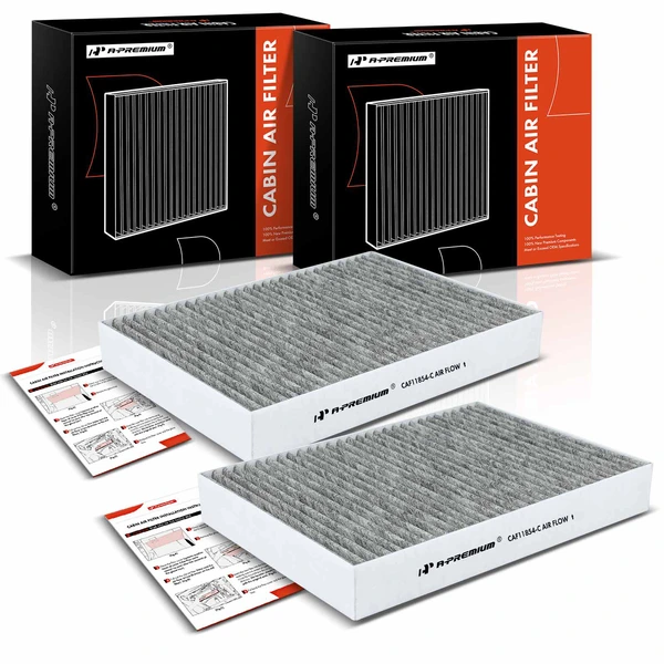 2 Pcs Activated Carbon Cabin Air Filter for Nissan Rogue 14-20 Rogue Sport 17-22