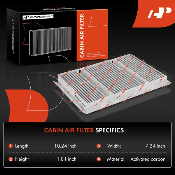 4 Pcs Activated Carbon Cabin Air Filter for Mercedes-Benz W222 S450 S550e S560e