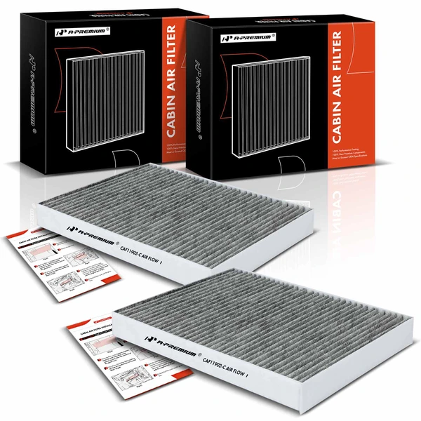 2 Pcs Activated Carbon Cabin Air Filter for 2007-2015 Audi Q7