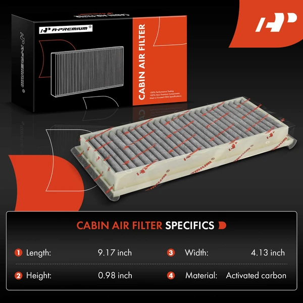 2 Pcs Activated Carbon Cabin Air Filter for Mazda MPV 04-06 Behind Glove Box