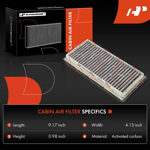 4 Pcs Activated Carbon Cabin Air Filter for Mazda MPV 04-06 Behind Glove Box