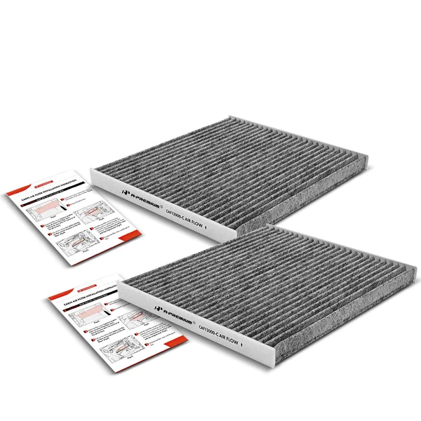 2 Pcs Activated Carbon Cabin Air Filters for Jeep Cherokee 14-18 Chrysler 200 15-17