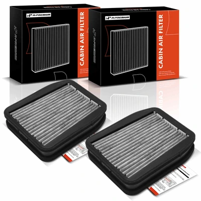 2 Pcs Cabin Air Filter with Charcoal Media