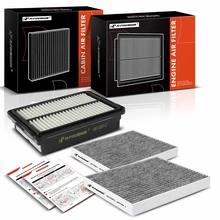 3 Pcs Engine Air Filter & Activated Carbon Cabin Air Filter for 2019-2024 Kia Forte