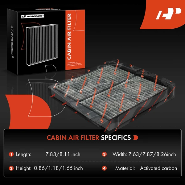 2 Pcs Activated Carbon Cabin Air Filter for Mazda CX-3 16-21 Toyota Yaris Behind Glove Box