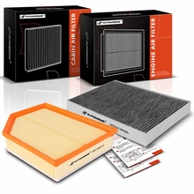 2 Pcs Engine & Activated Carbon Cabin Air Filter for 2017-2024 Volvo V90 Cross Country