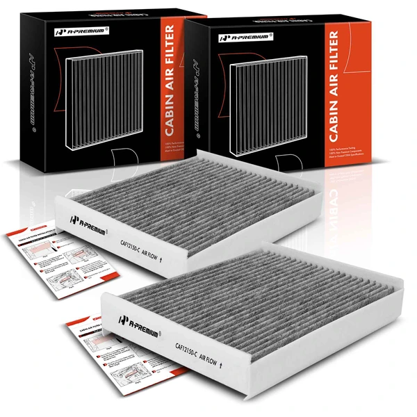 2 Pcs Activated Carbon Cabin Air Filter for Ford F-150 15-22 F-250 F-350 Super Duty