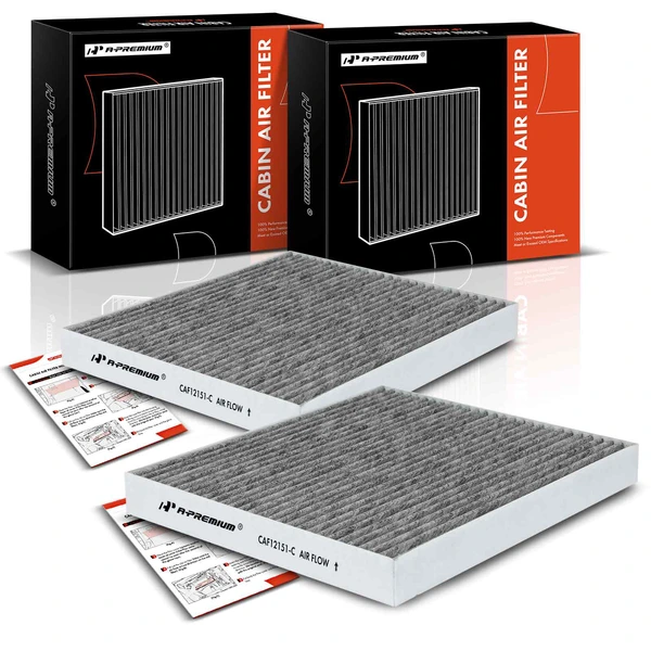 2 Pcs Activated Carbon Cabin Air Filter for Hyundai Sonata 2015-2019 Kia Cadenza