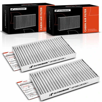 2 Pcs Activated Carbon Cabin Air Filter